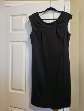 Calvin Klein Black Midi Sheath Dress